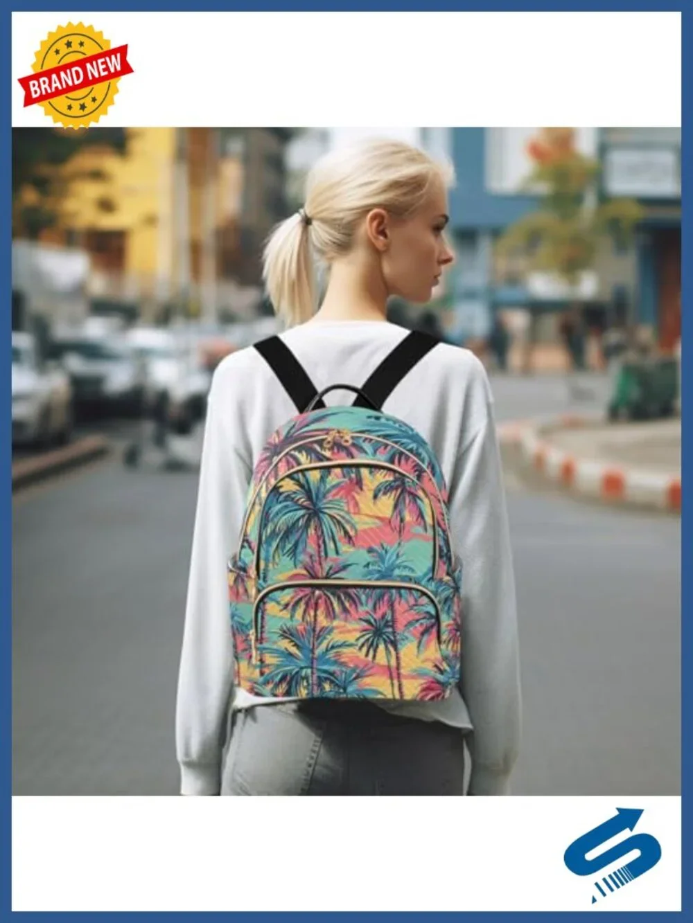Nylon Quilted Small Backpack Purse Women Travel Daypack Lightweight Shoulder Bag